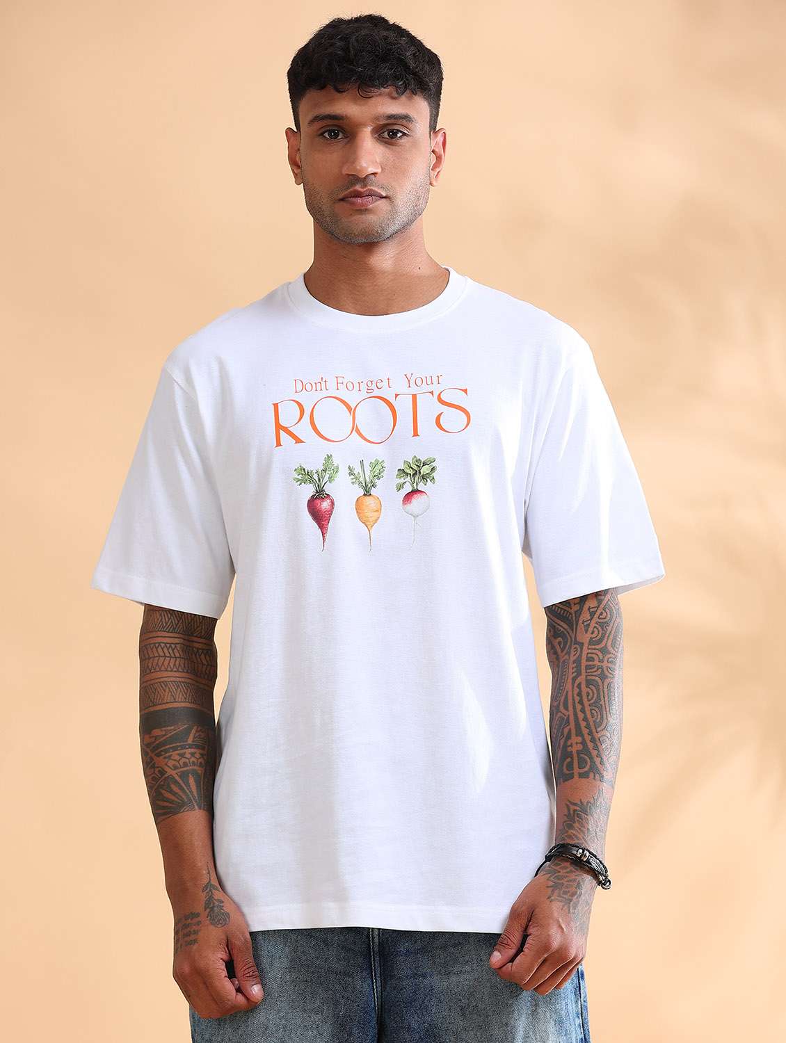 Men Printed Short Sleeve Loose Fit T-shirt - 22766768 -  Standard Image - 2