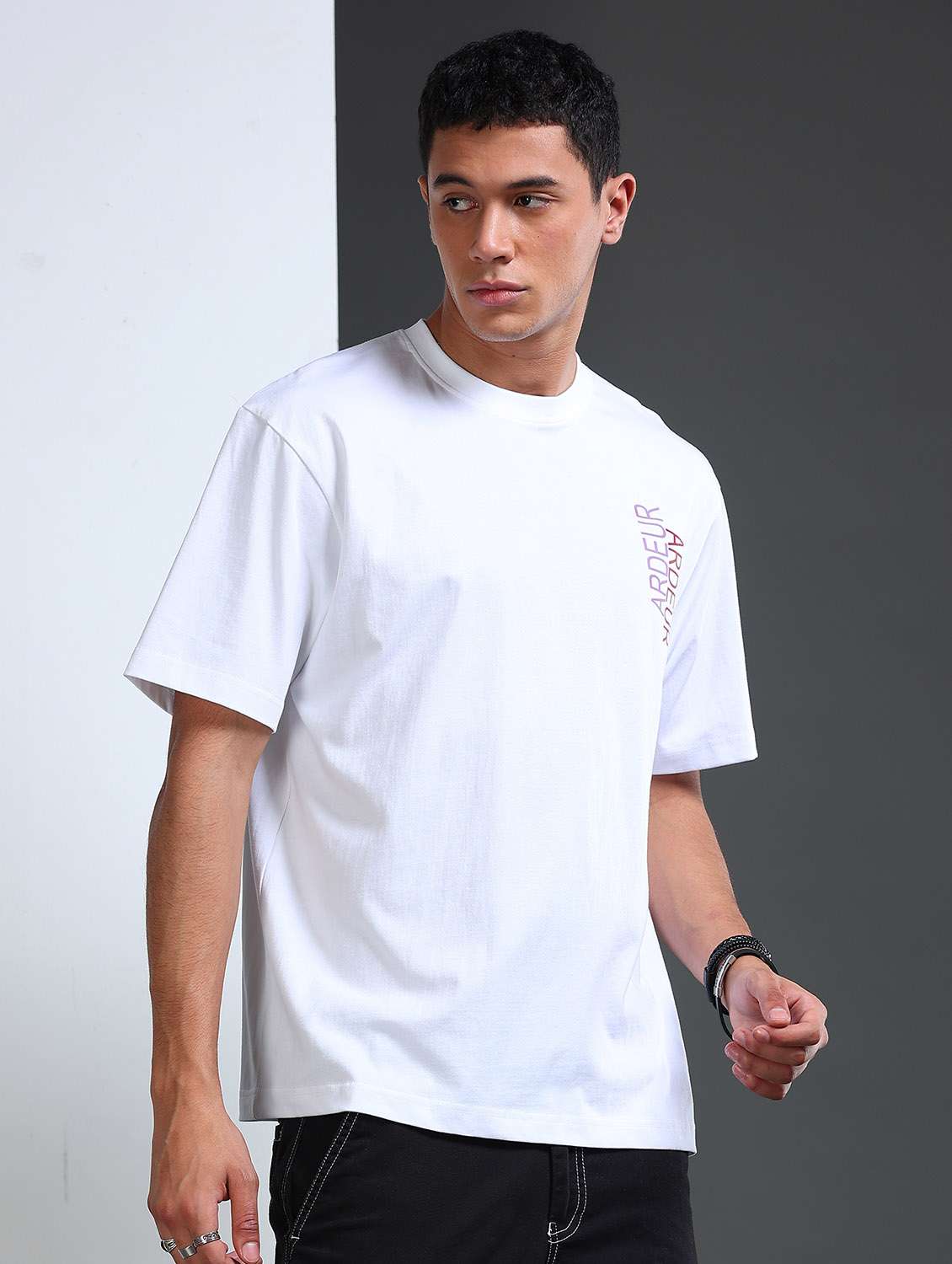 Men Printed Short Sleeve Loose Fit T-shirt - 22766803 -  Standard Image - 2