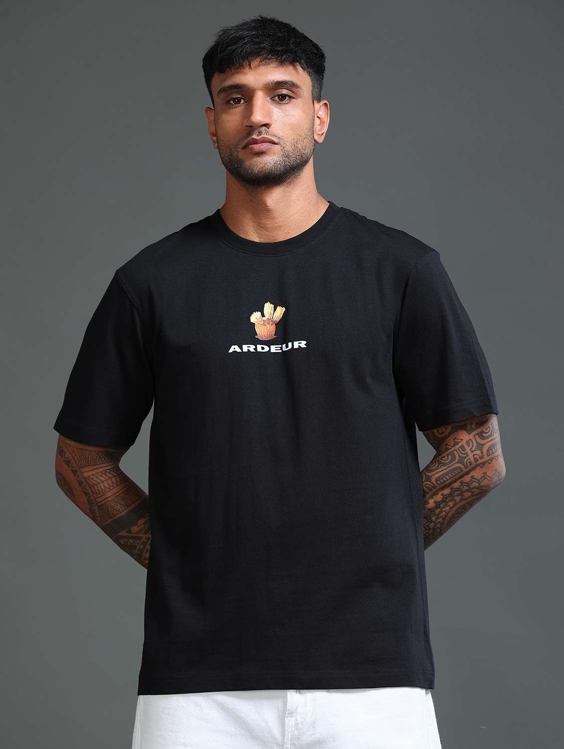 Men Printed Short Sleeve Loose Fit T-shirt - 22766806 -  Standard Image - 2