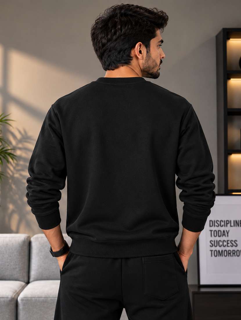 Men Solid Long Sleeves Regular Fit Sweatshirt - 22767005 -  Standard Image - 2