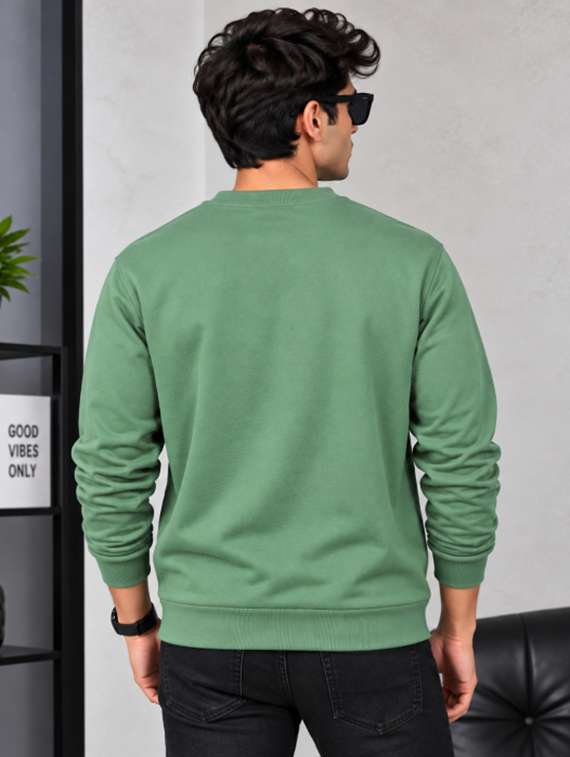 Men Solid Long Sleeves Regular Fit Sweatshirt - 22767009 -  Standard Image - 2