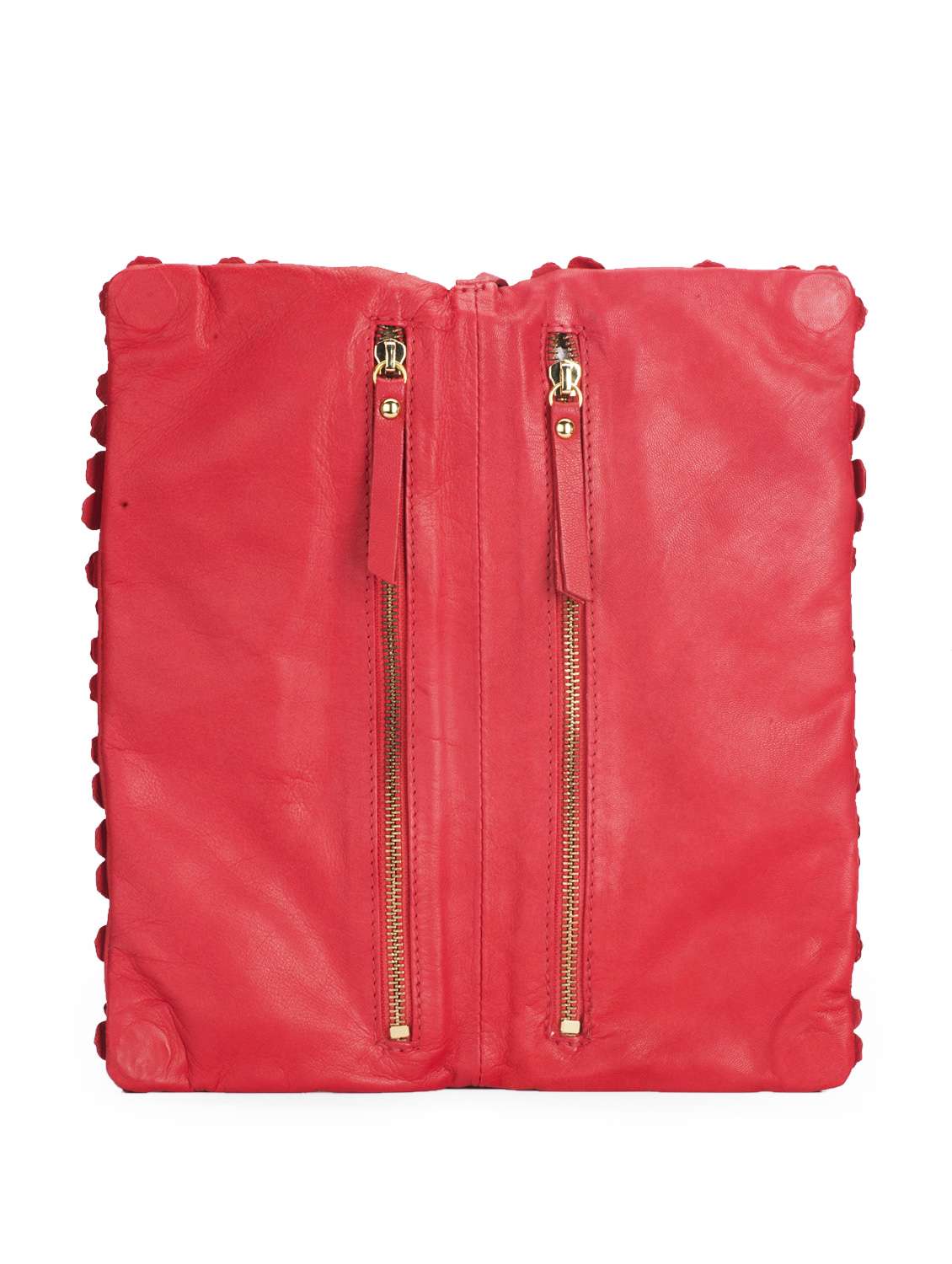 Red Clutch With Floral Applique Work - 35671 -  Standard Image - 2