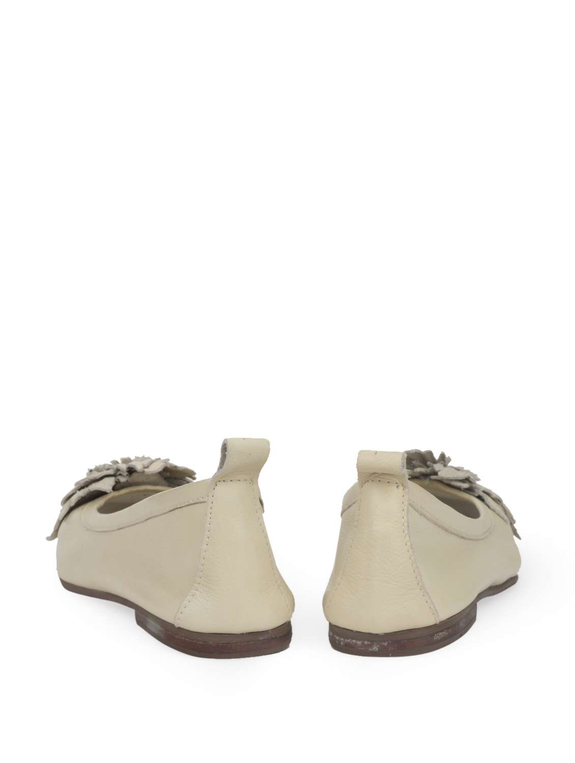 Ivory Floral Ballerinas - 35733 -  Standard Image - 2