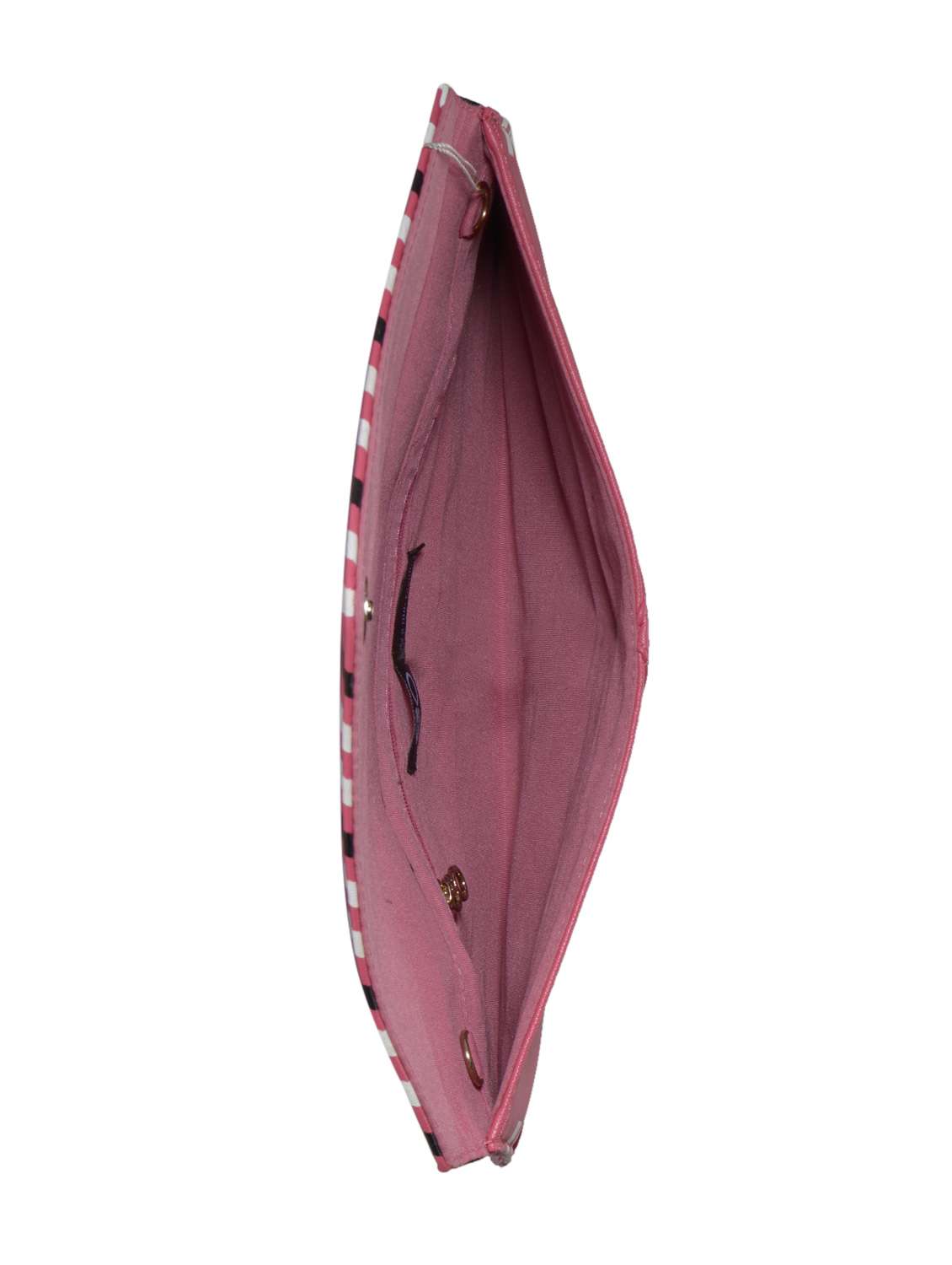 Pink Envelope Clutch with Colourful Edges - 46238 -  Standard Image - 2