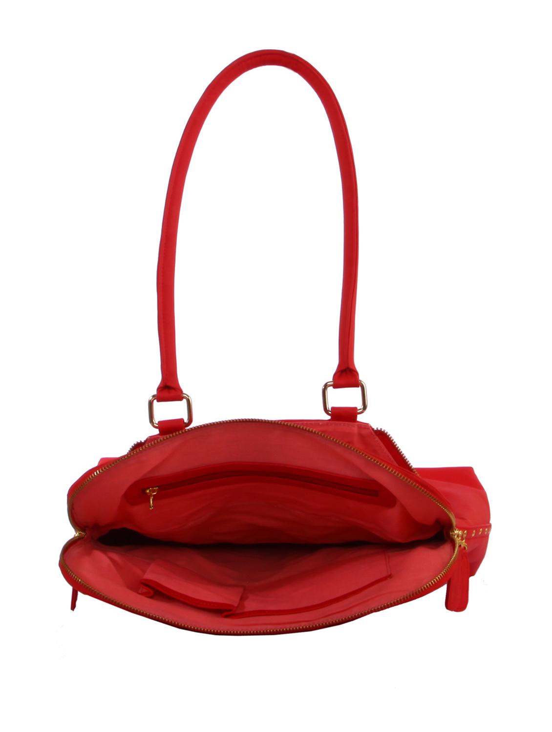 Metal Zipper with Studs Handbag - 47815 - Standard Image - 2