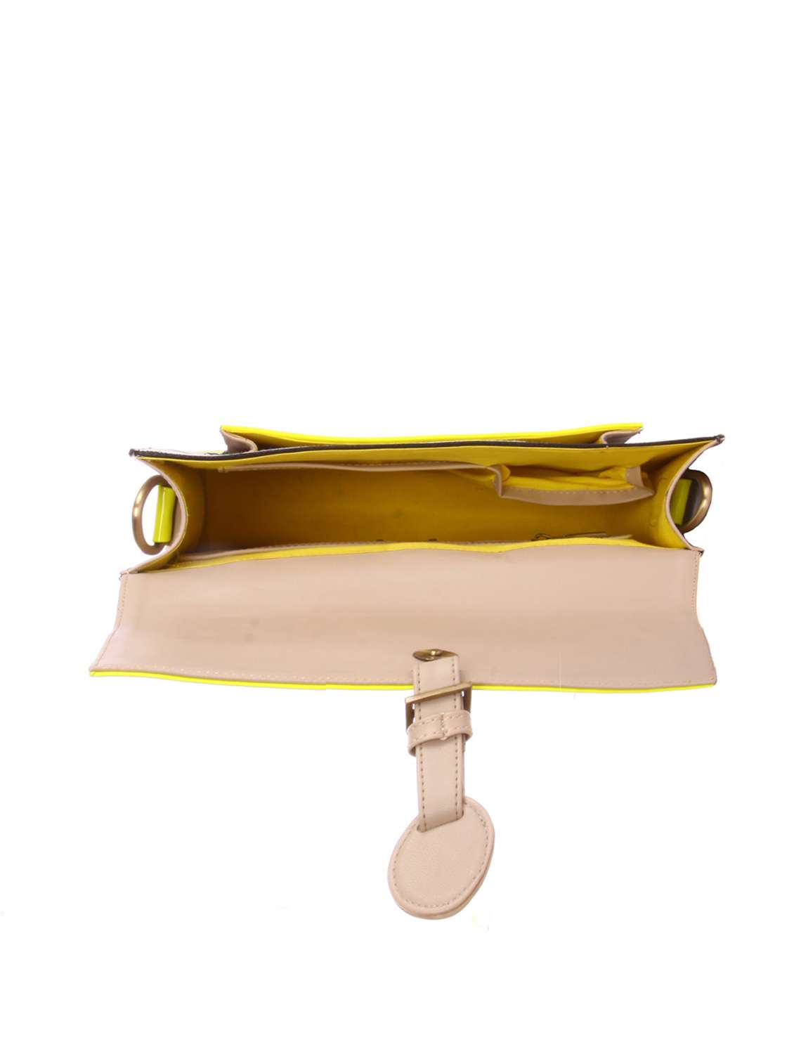 Yellow Patent Sling Bag - 47826 -  Standard Image - 2