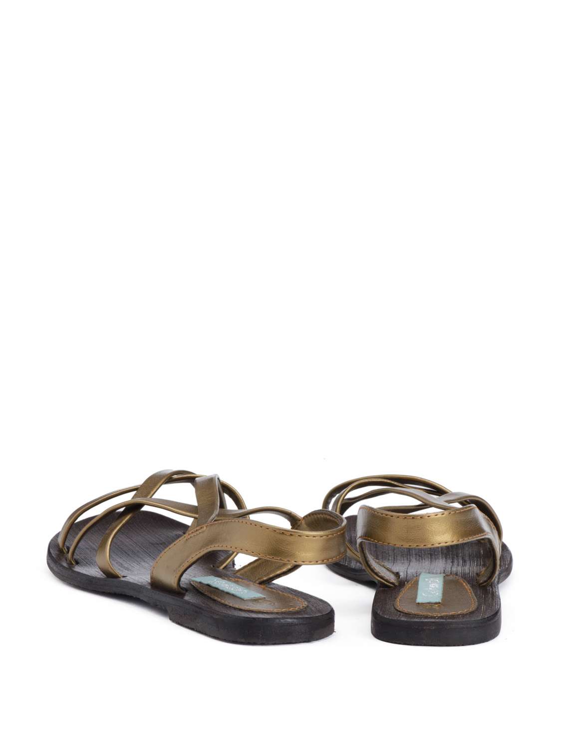 Buy online Antique Gold Gladiator Style Sandals from flats for