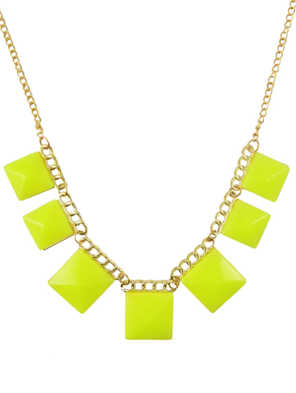 yellow revolution geometric necklace