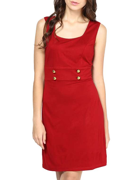 women's sheath solid dress