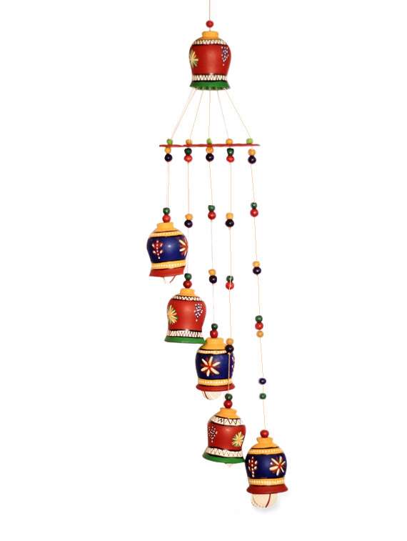 Buy online Terracotta Bells Wind Chime from Garden & Patio for Unisex