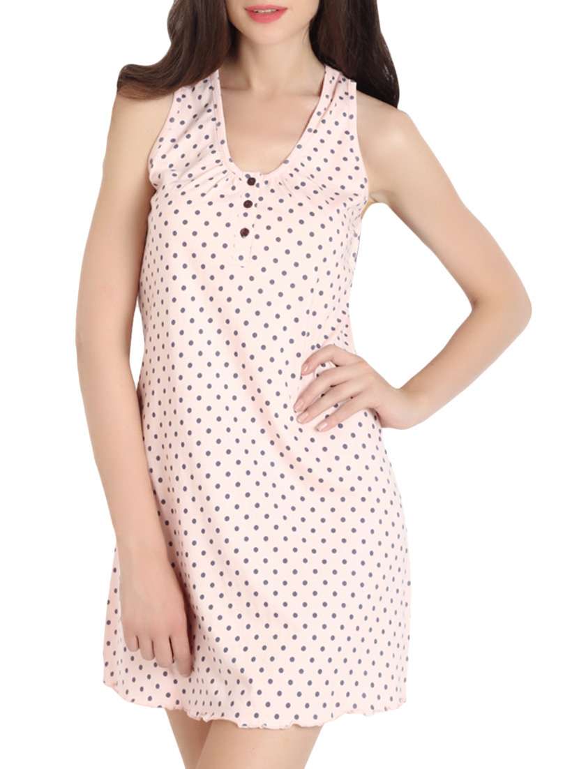 pink polka racer back night top