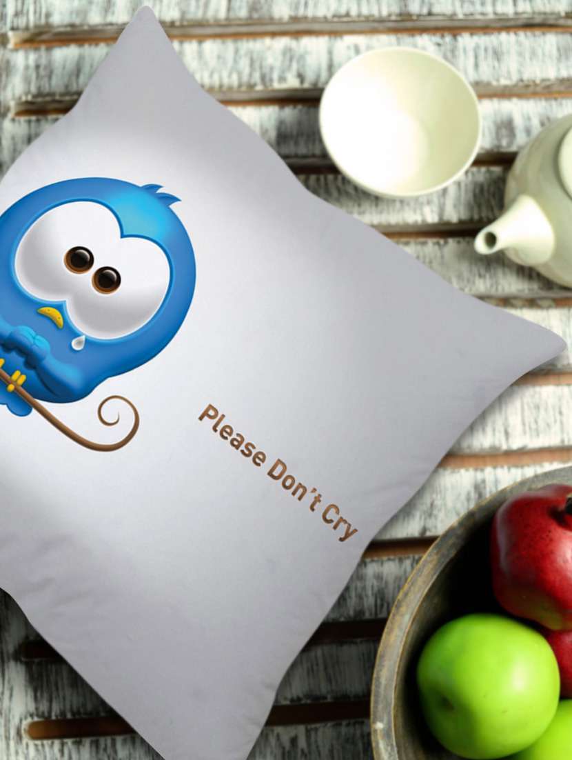 pleading bird cushion cover