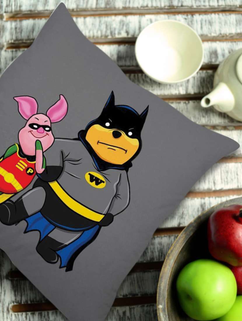 winnie the pooh as batman cushion cover