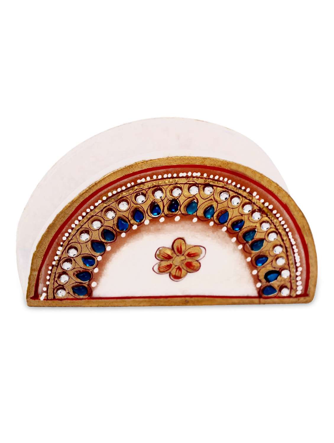 blue kundan tissue holder