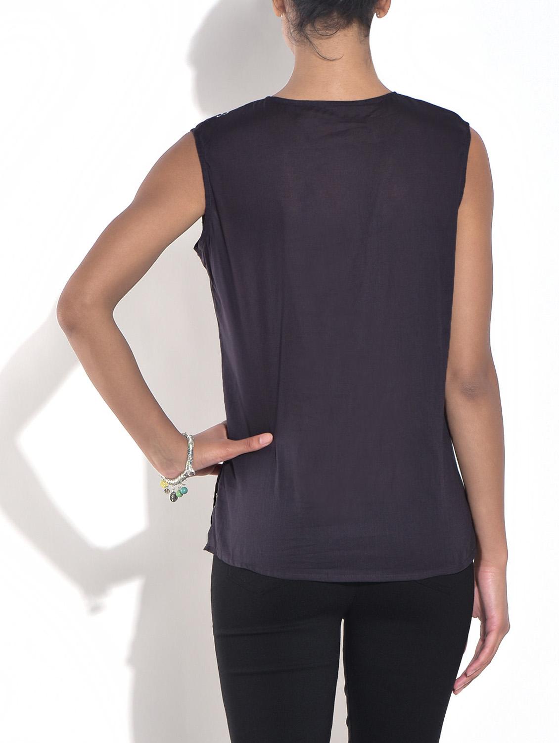 panel detail neck top - 9556674 - Standard Image - 2