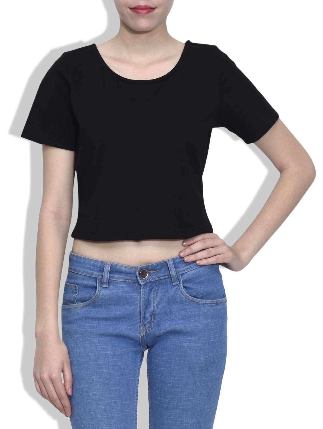 women's plain round neck t-shirt