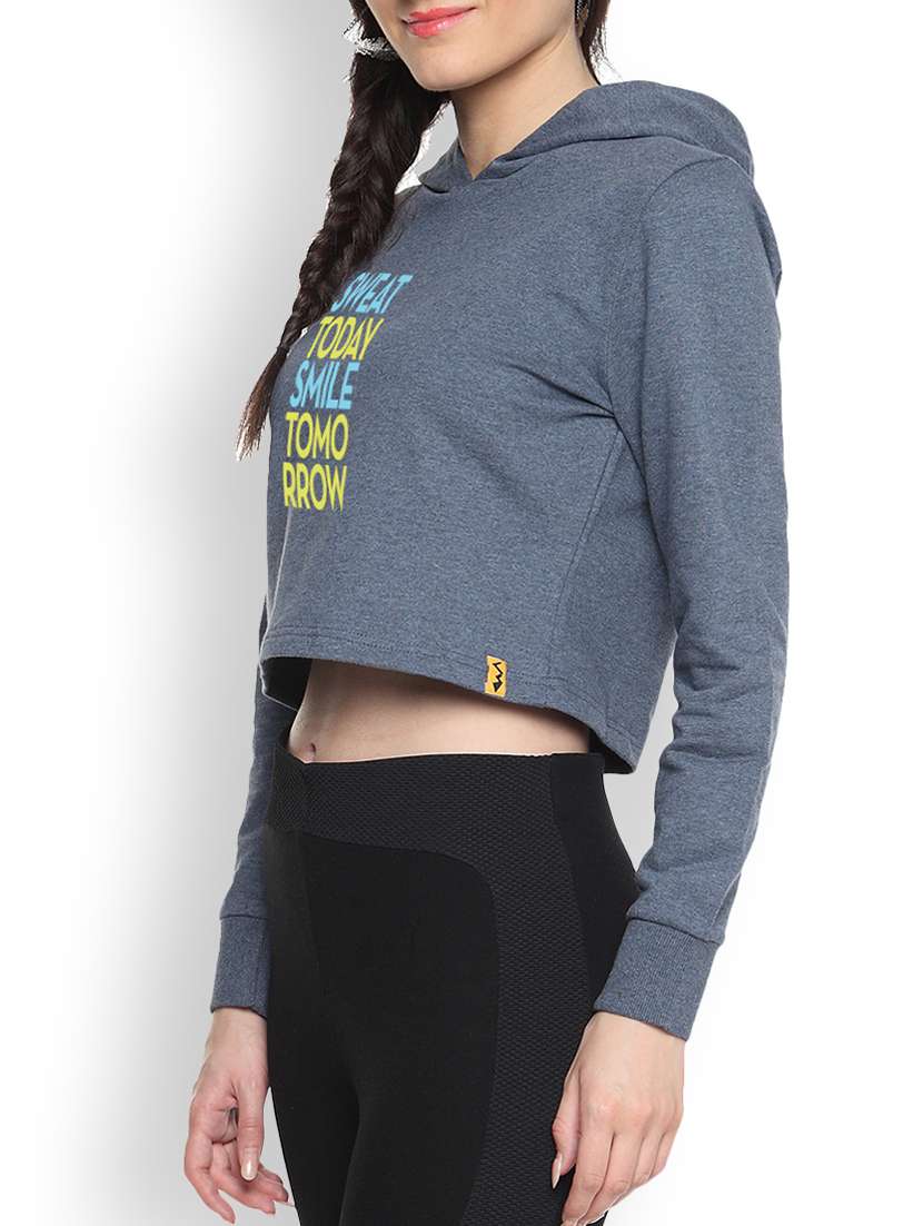 women's chest print sweatshirt