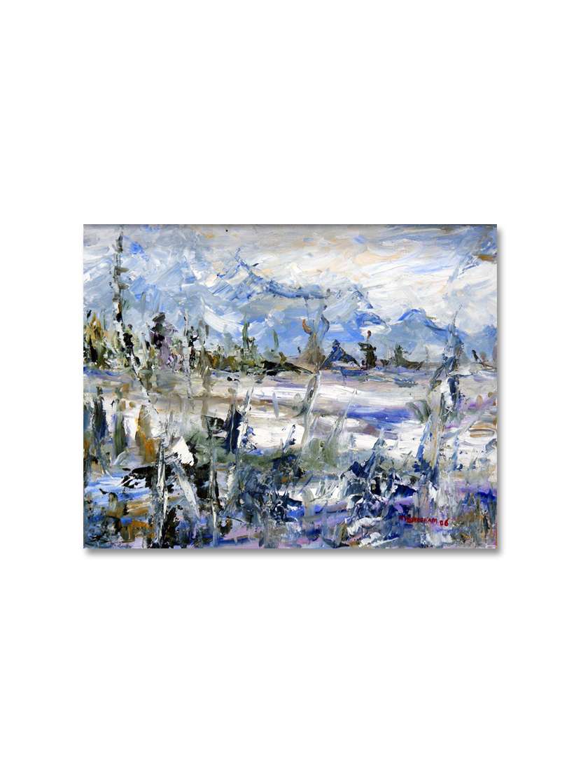 multicoloured premium printed painting on canvas
