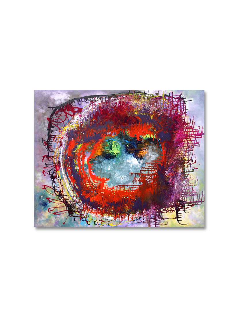 multicoloured premium printed painting on canvas