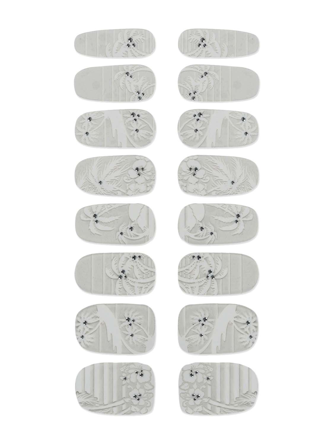 ruby kiss me white floral nail art stickers