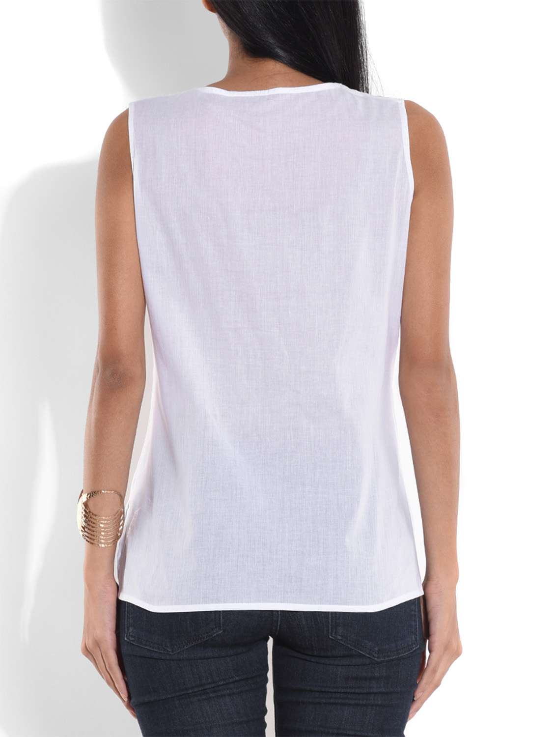 notch neck embroidered top - 9644220 -  Standard Image - 2