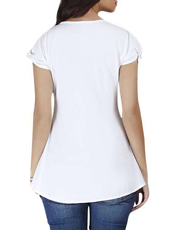 white multi printed organic cotton top - 9645665 - Standard Image - 2