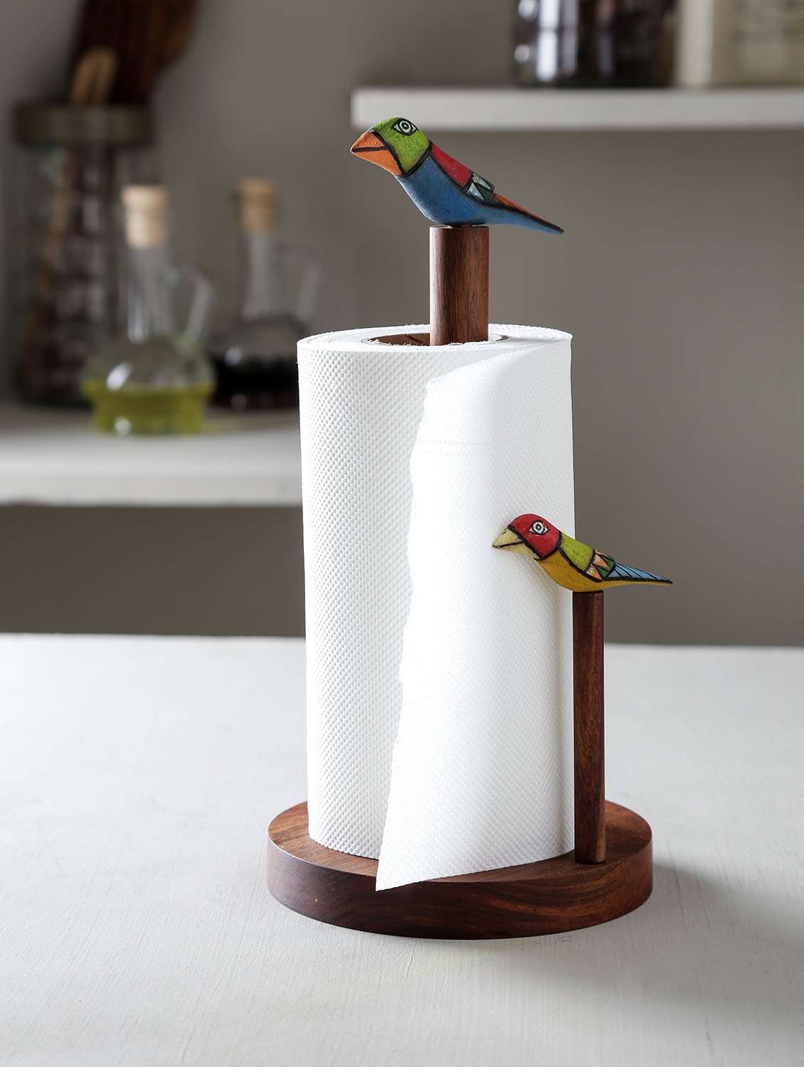  wooden bird design tissue holder