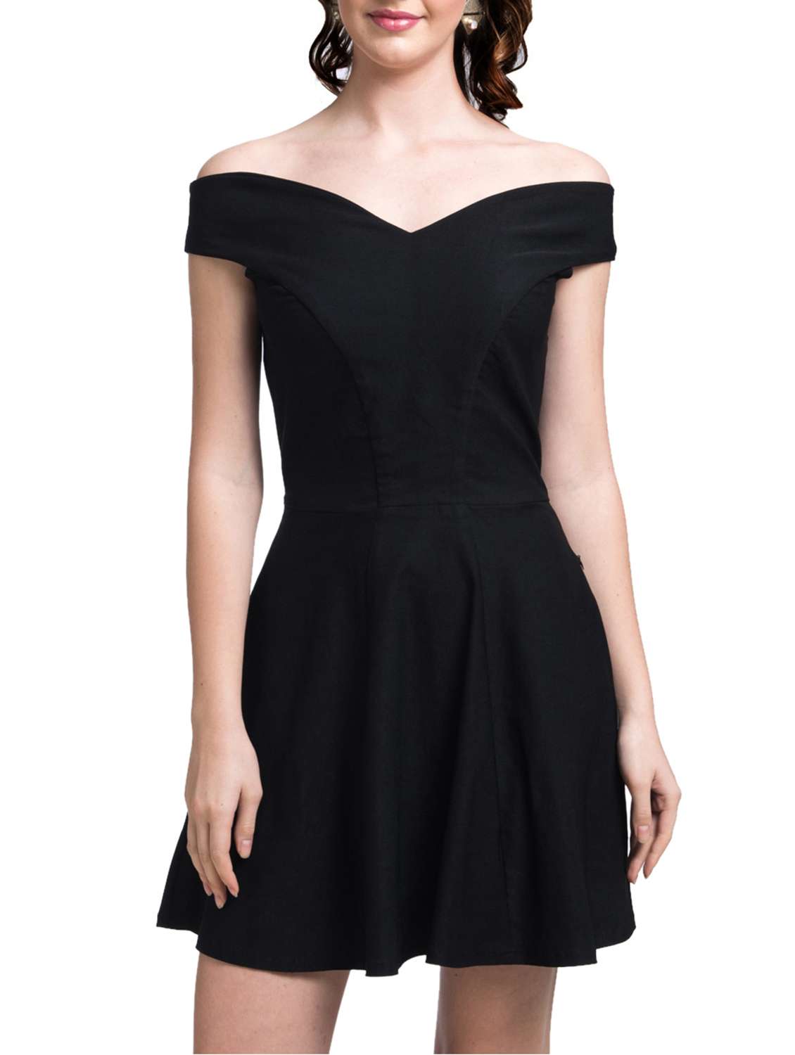 off shoulder skater dress