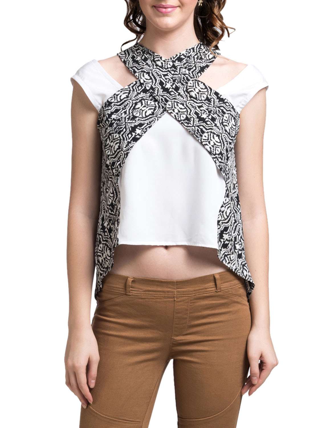 solid white criss-cross top