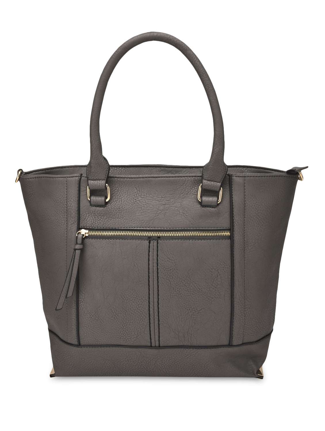  grey  faux leather hand bag