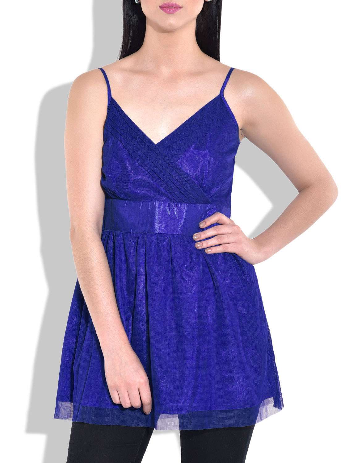 royal blue spaghetti top