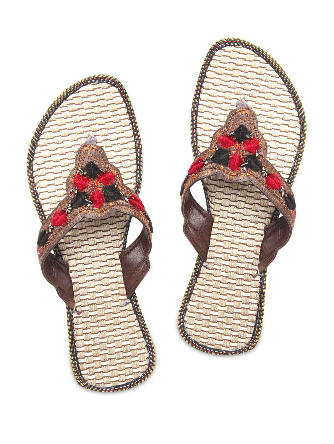 multi colored Leatherette  sandals
