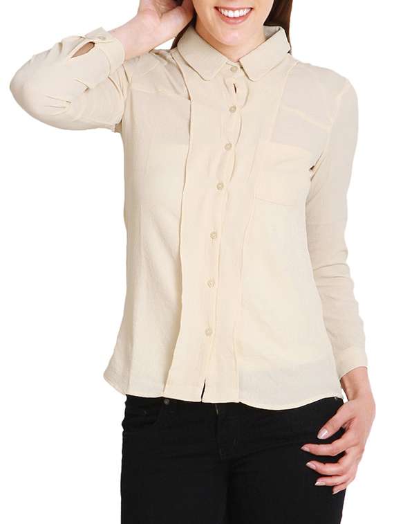 white georgette shirt
