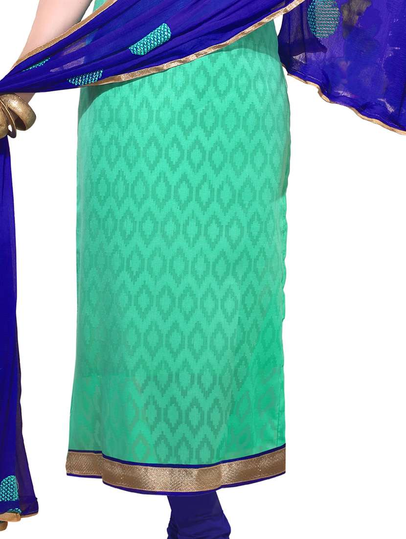 Buy online Sea Green , Royal Blue Mix Cotton Dress Materials. from Suits &  Dress material for Women by Swaron for 1129 at 47% off | 2026 Limeroad.com