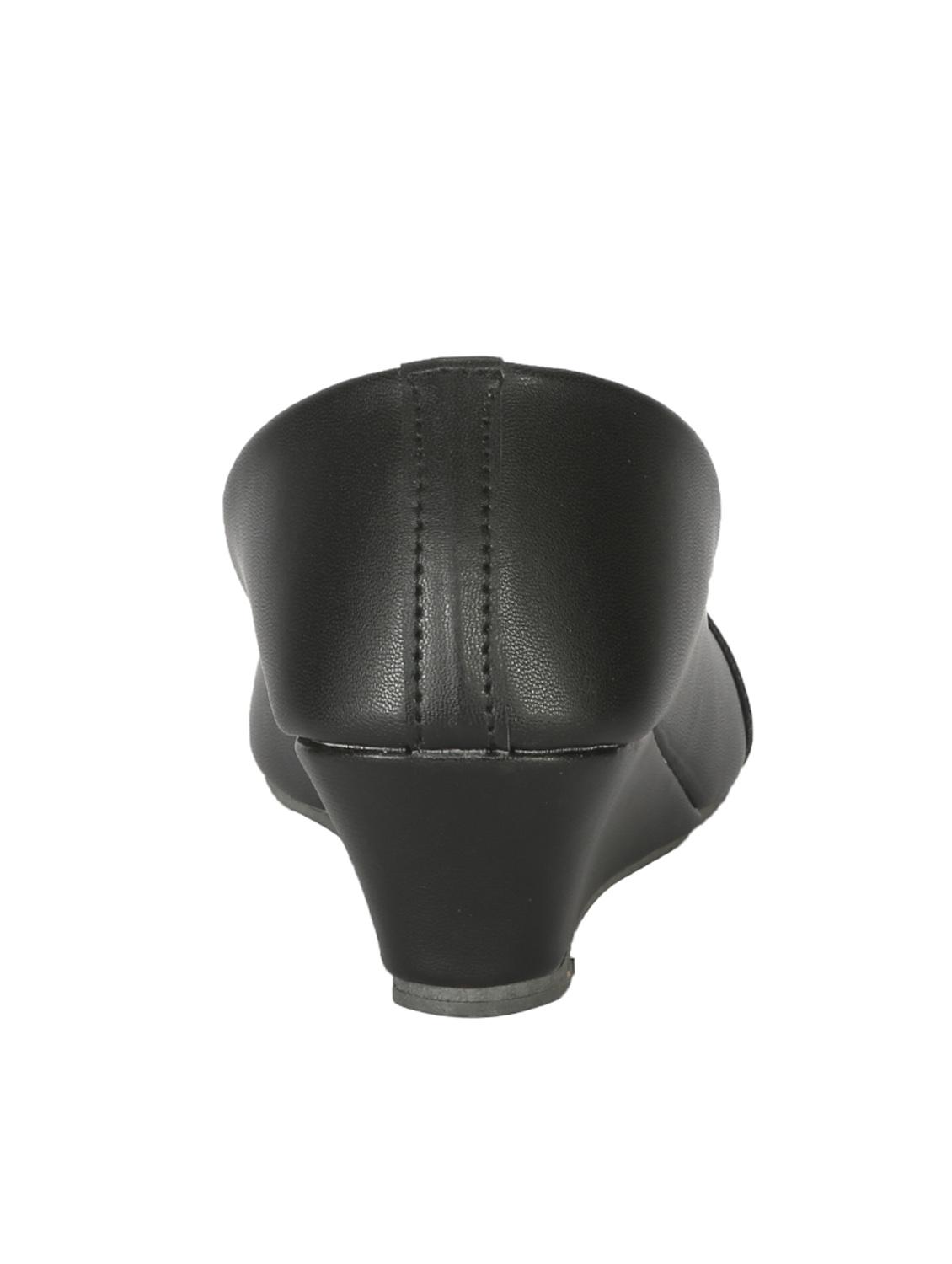 bblack leatherette slip on wedge - 9835065 - Standard Image - 2