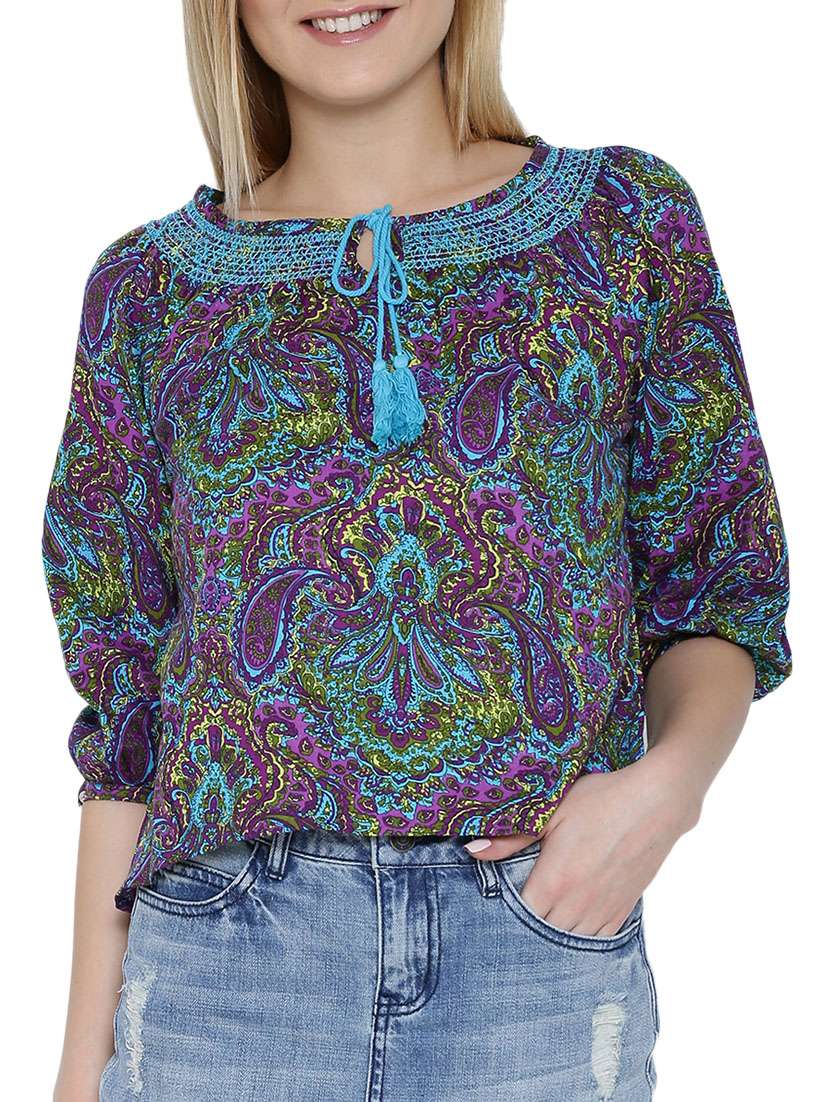 multi - colour cotton top