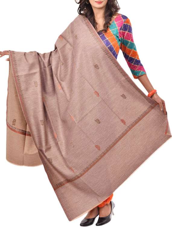 light brown woollen shawl