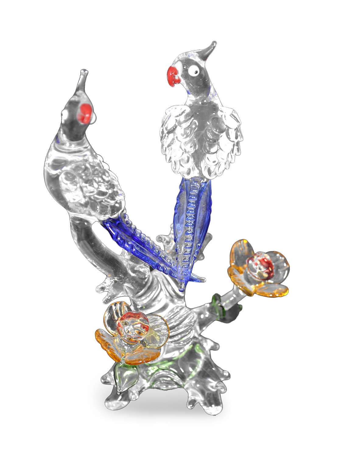 transparent crystal pair of parrot