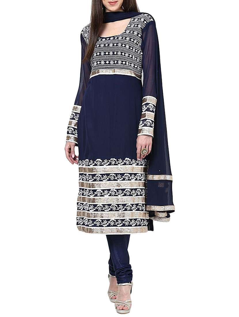 navy blue  georgette suits.