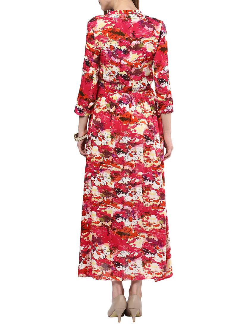 the vanca red floral print maxi dress - 9932810 - Standard Image - 2