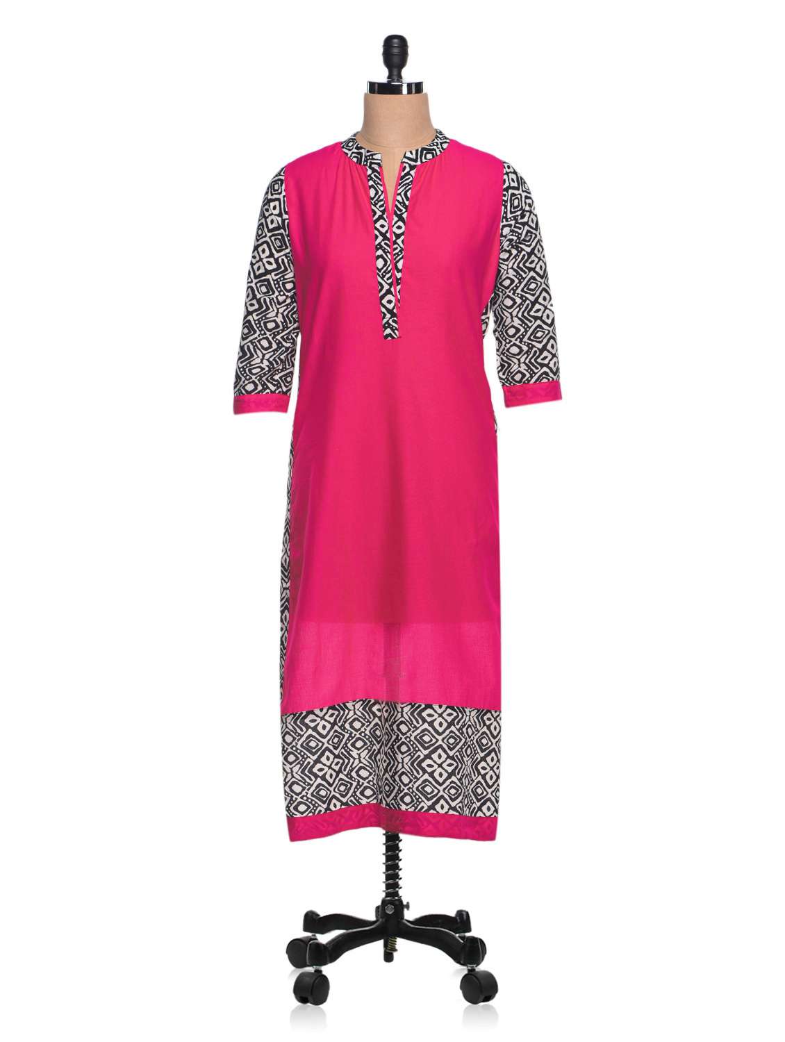 pink cotton long kurta kurta