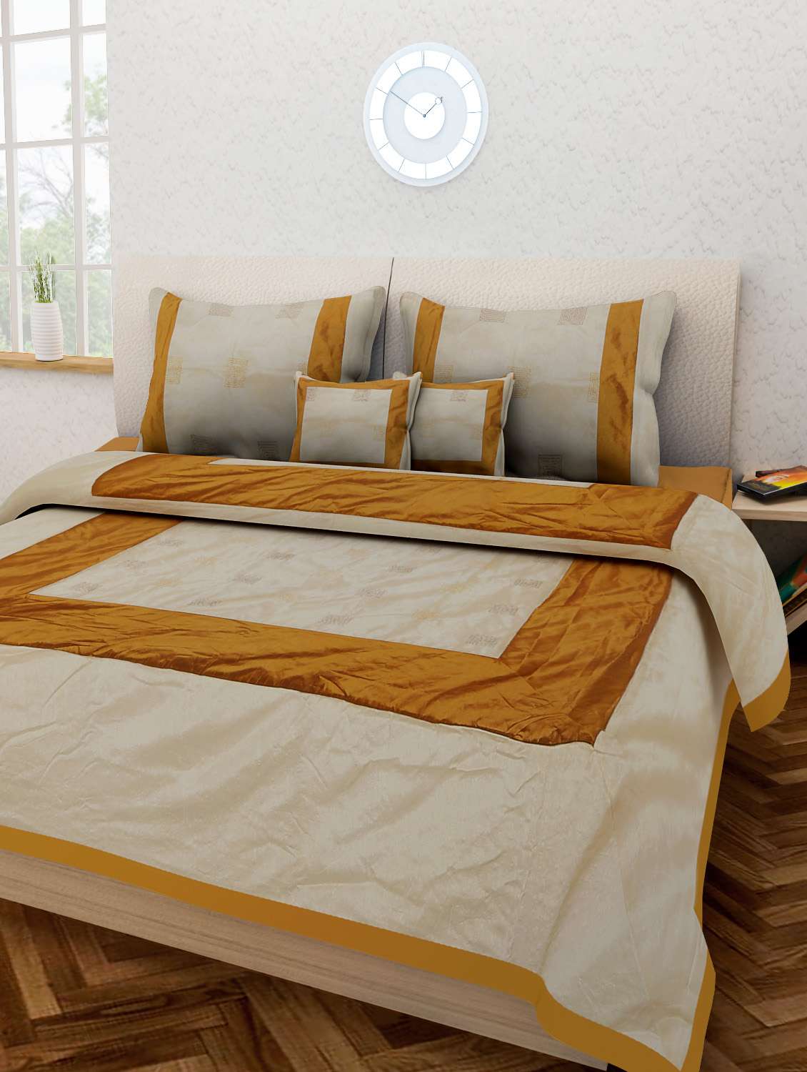 dekor world sprial checks collection  quilt  combo. set of 5 pcs