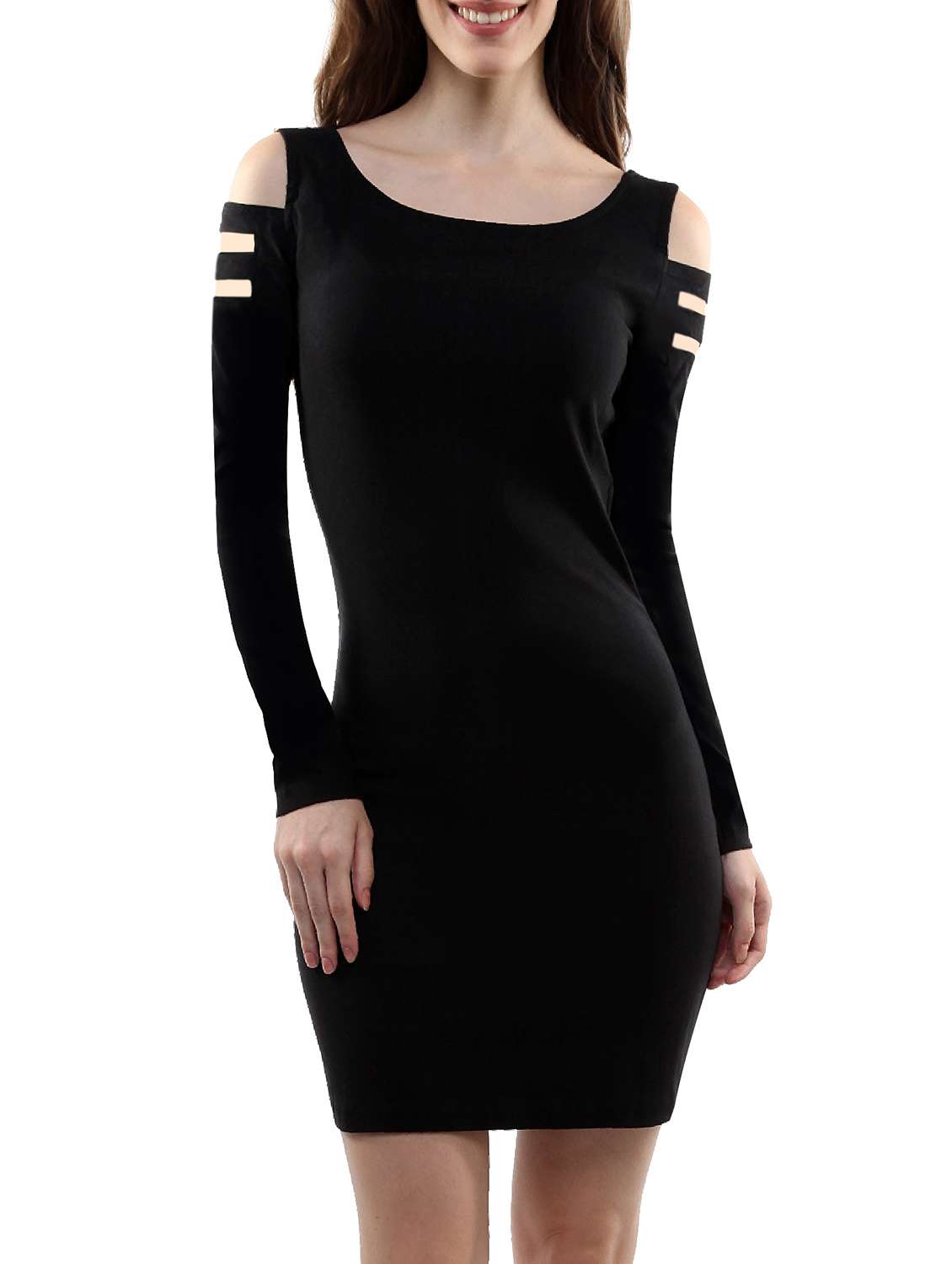 cutout sleeve bodycon dress